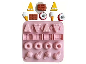 Molde silicona 20 figuras dulces y saladas